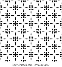 Abstract Shapes. Abstract Background Design. Vector seamless Black and White Pattern.Simple repeat pattern design.