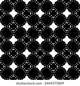 Abstract Shapes. Abstract Background Design. Vector Seamless Black and White Pattern.Simple repeat pattern design.