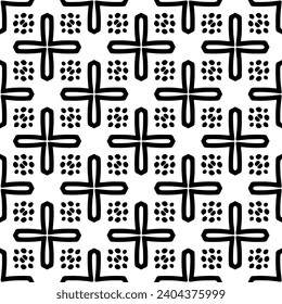Abstract Shapes. Abstract Background Design. Vector Seamless Black and White Pattern.Simple repeat pattern design.