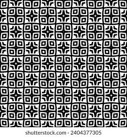 Abstract Shapes. Abstract Background Design. Vector Seamless Black and White Pattern.Simple repeat pattern design.