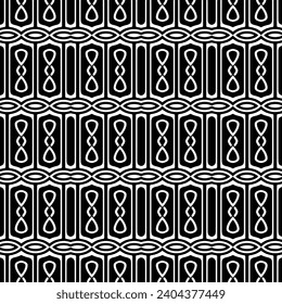 Abstract Shapes. Abstract Background Design. Vector Seamless Black and White Pattern.Simple repeat pattern design.