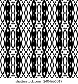 Abstract Shapes. Abstract Background Design. Vector Seamless Black and White Pattern.Simple repeat pattern design.