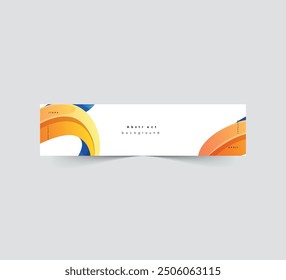 Abstract shapes background linkedin cover banner template