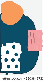 Abstract shapes, background pattern isolated with grey background