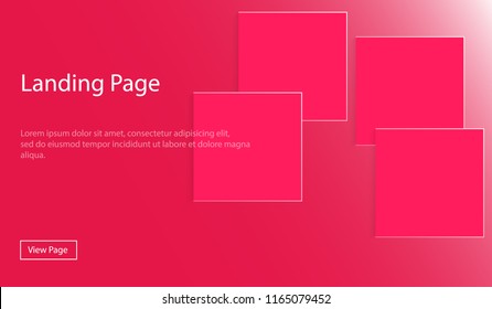 Abstract shapes background with red color gradient