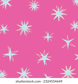 fondo de formas abstractas, patrón de iconos de estrellas con formas y colores atractivos. ilustración vectorial para banners, tarjetas de felicitación, medios sociales, afiches, envoltura de regalos.