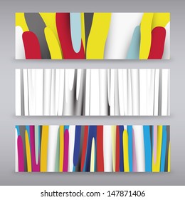 abstract shapes banners