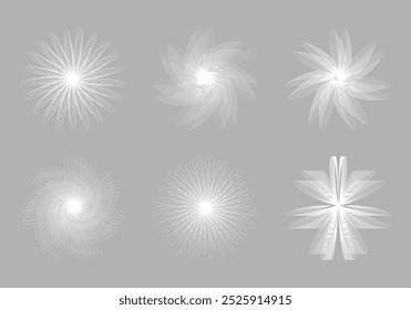 Formas abstratas, formas brutais básicas e figuras retrô na estética Y2K, adesivos vintage, logotipos e etiquetas. Conjunto de elementos de design decorativo, ilustração vetorial em fundo branco.