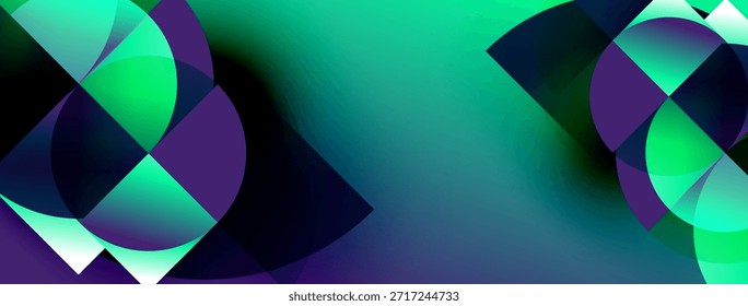 Formas abstratas se misturam, criando gradientes vibrantes em azul-petróleo e roxo. O design moderno evoca fluidez, energia, interesse visual.