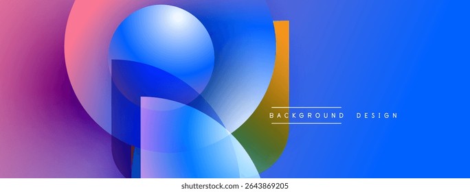 Abstract shapes blend vibrant colors. Gradient hues create dynamic visual effect. Modern design suitable for backgrounds, presentations.
