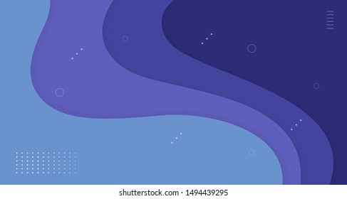 abstract shapes of blue background waves, vector illustration