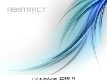 Abstract shapes in the blue colors. Vector design elements. 