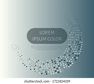Abstract shapes of blue grey circles on gradient background .