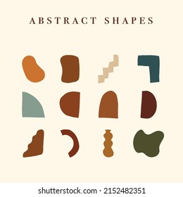 Abstract shapes boho style vector collection