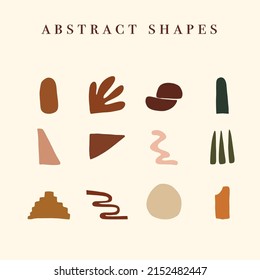 Abstract shapes boho style vector collection