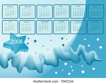 abstract shapes calendar