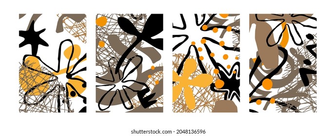 formas abstractas con fondo de tarjeta y cubierta