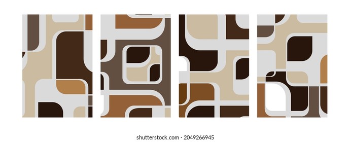 formas abstractas con fondo de tarjeta y cubierta