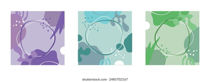 abstract shapes with card and cover background