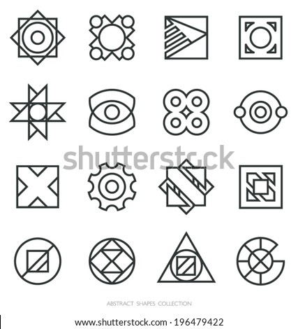abstract shapes collection outlines