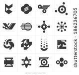 Abstract Shapes Collection. Vector graphics set. Logo template.