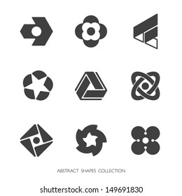 Abstract Shapes Collection. Vector icons set.