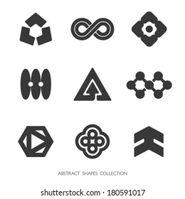 Abstract Shapes Collection. Vector icons set. Logo template.