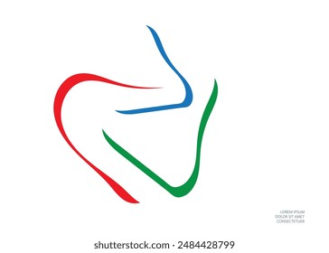 Abstract shapes with colored lines. Modern design. Vector graphics.