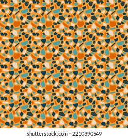 Abstract shapes colorful mosaic seamless pattern, vector. Good for surface design, paper goods, wall art, background and so much more
