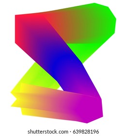 Abstract shapes and colors conversion on the white background.