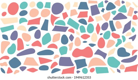 abstract shapes coming together Random shape doodle abstract background pattern Drop of liquid fluid Pebble stone silhouette Ink stain irregular shape smooth Basic simple rounded background pattern