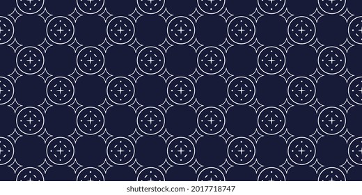 Abstract shapes common geometric motif diamonds pattern continuous minimal background. Modern fabric design textile swatch ladies dress, man shirt all over print block. Blue, white palette.