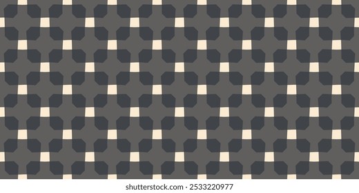 Abstract shapes common geometric motif pattern continuous background. Modern fabric design textile swatch all over print block. Digital illustration high resolution image vector graphic template.