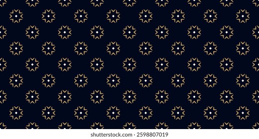 Abstract shapes common geometric motif pattern continuous background. Modern fabric design textile swatch allover print block. Vector graphic high resolution image. Blue, white, yellow colors palette.