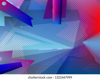 Abstract shapes composition, Geometric background
