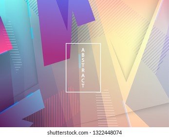 Abstract shapes composition, Geometric background