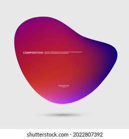 Abstract shapes composition. Vector abstract bubble. Pink smooth form. Liquid banner design