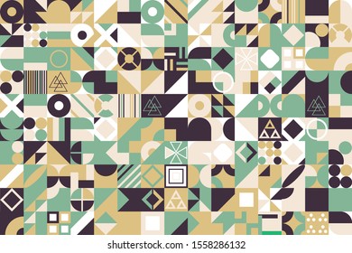 Abstract shapes compositions. Colorful Vector background