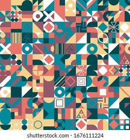 Abstract shapes compositions. Colorful Vector background