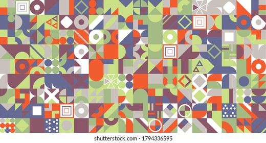 Abstract shapes compositions. Colorful Vector background