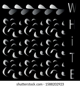abstract shapes concept with black background. vektor illustration