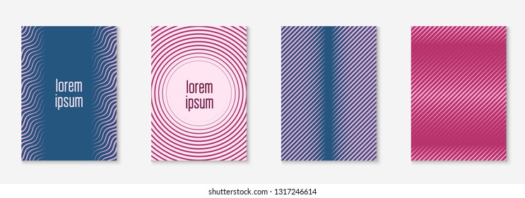 Abstract shapes cover. Purple and pink. Elegant certificate, patent, annual report, book layout. Abstract shapes cover and template with line geometric elements.