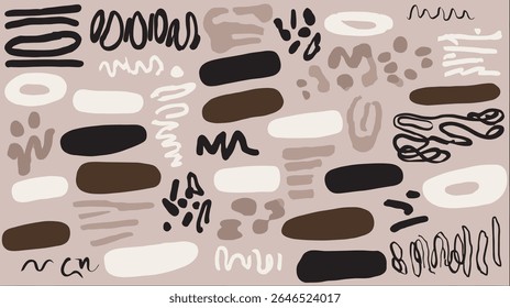 Abstract shapes create pattern amidst monochrome background simple design
