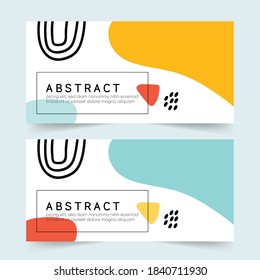 Abstract shapes creative banner templates, Geometric design, shapes, Trendy vector collection. Modern banner, Email ad newsletter layouts. Contemporary background.  