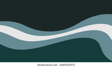 Abstract shapes curve smoothly across dark backdrop backdrop dark palette