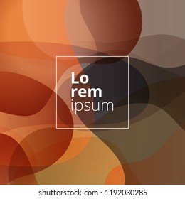 Abstract shapes dark brown background. You can use for print, ad, poster, brochure, banner, website, leaflet. Vector illustration