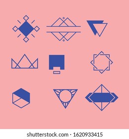 Abstract shapes design with background