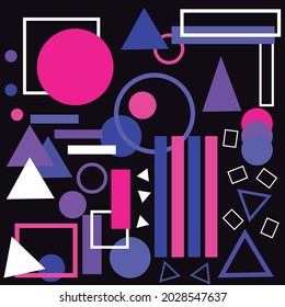 abstract shapes design in bright retro colors. suitable for patterns, decorations, wallpapers, etc
