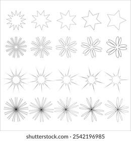 Abstract shapes design elements, decorative elements,outline design elements