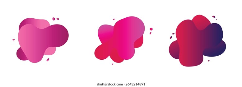Formas abstratas design fluido fundo elementos vetor ou colorido líquido criativo geométrico salpicos figuras fundo branco isolado moderno na moda ilustração .